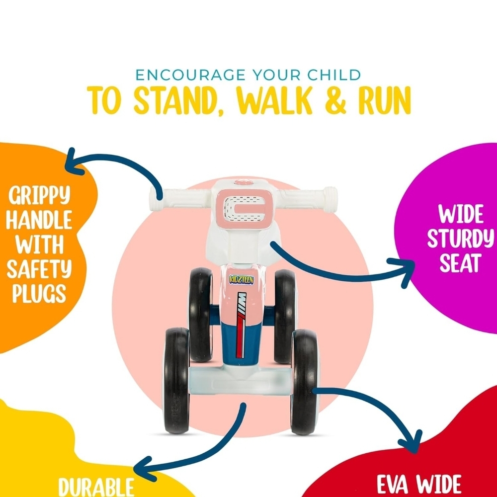 Pink and Blue Ride-On Toy - Picture 4 of 10